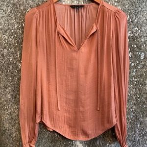 Satin Relaxed Rose Blouse - Banana Republic